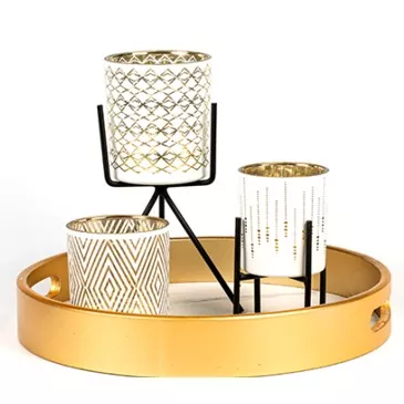 Luksuzni vzorec steklene sveče