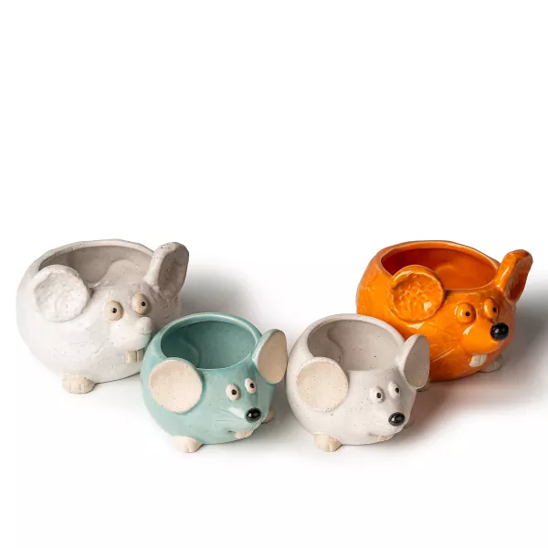 Keramični svečniki v obliki miške